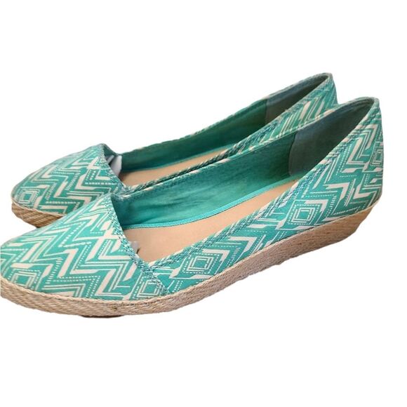 Lucky Brand Green Wedge Summer Shoes Womens size 10 - Picture 2 of 6